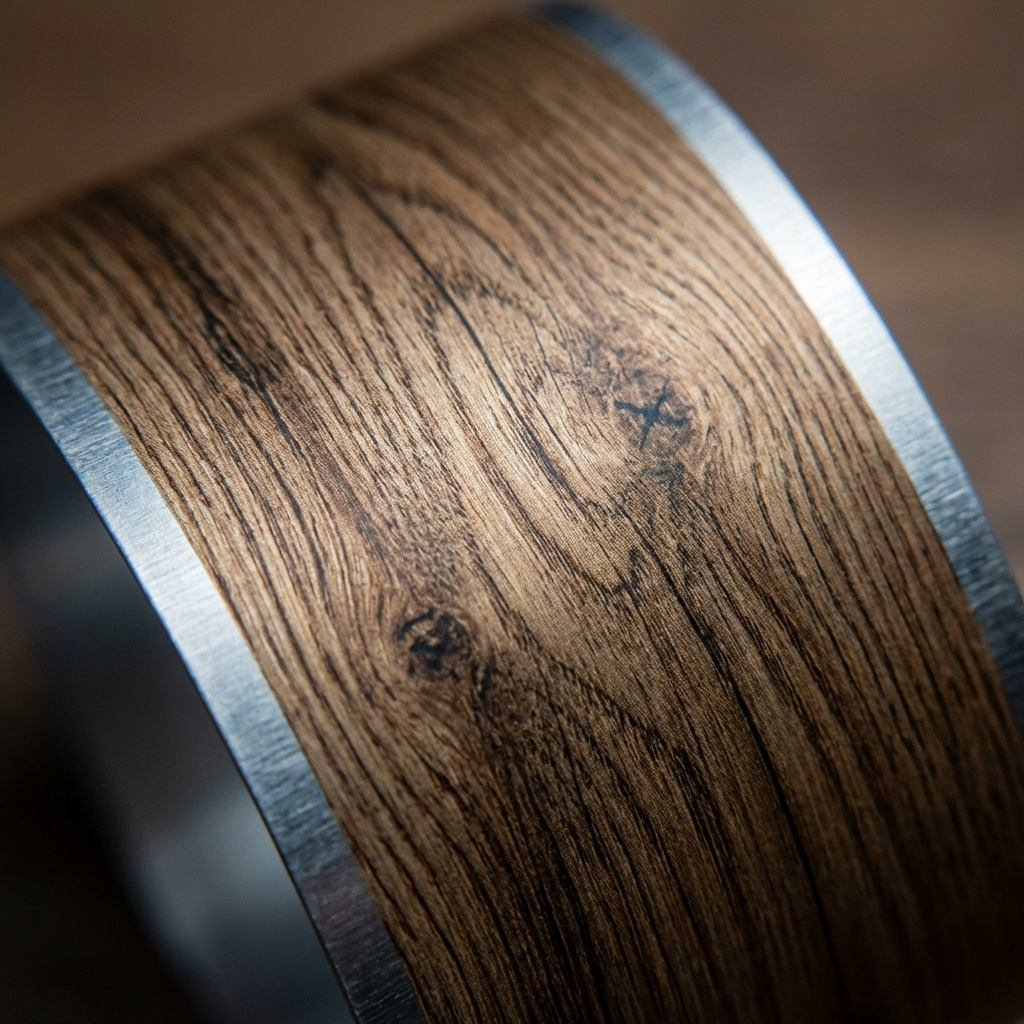 Aluminium texture looking like real wood